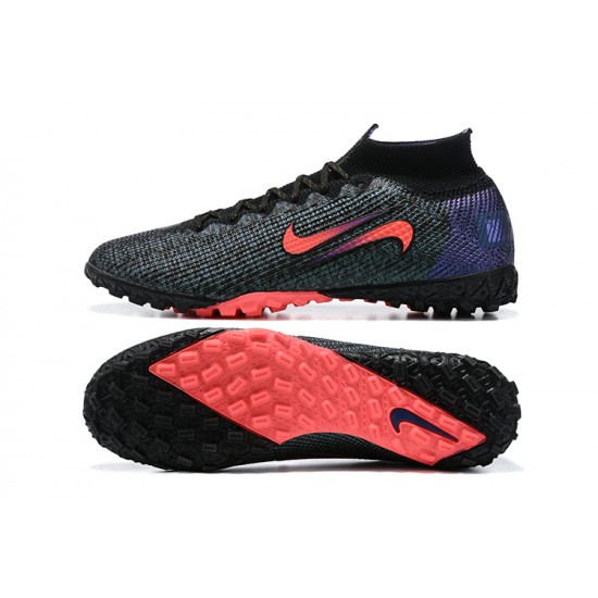 Explore Nike Mercurial Vapor 13 Elite SE TF High Mens Pink Black Blue Soccer Cleats Online Shop