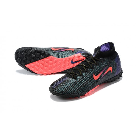 Explore Nike Mercurial Vapor 13 Elite SE TF High Mens Pink Black Blue Soccer Cleats Online Shop