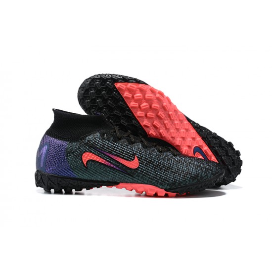 Explore Nike Mercurial Vapor 13 Elite SE TF High Mens Pink Black Blue Soccer Cleats Online Shop