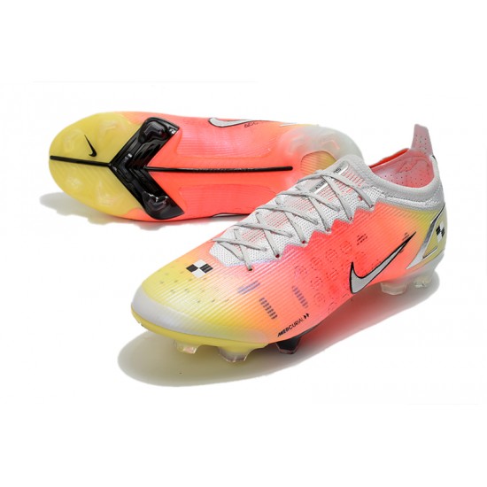 Nike Mercurial Vapor 14 Elite FG Low Mens Orange Grey White Black Soccer Cleats