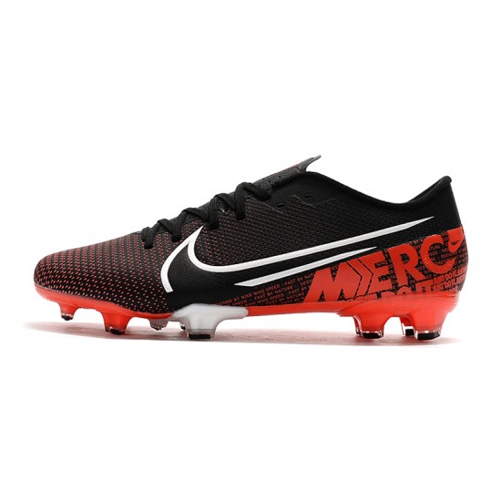 Nike Mercurial Vapor XIII PRO FG Black Red White Soccer Cleats