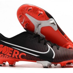 Nike Mercurial Vapor XIII PRO FG Black Red White Soccer Cleats