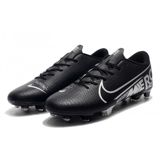 Nike Mercurial Vapor XIII PRO FG Black Silver Soccer Cleats