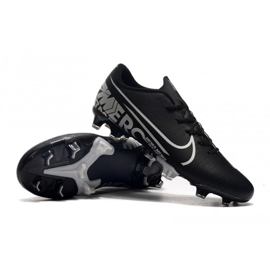 Nike Mercurial Vapor XIII PRO FG Black Silver Soccer Cleats