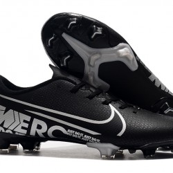 Nike Mercurial Vapor XIII PRO FG Black Silver Soccer Cleats