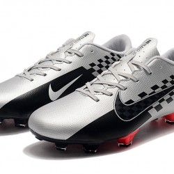 Nike Mercurial Vapor XIII PRO FG Black Silver Red Soccer Cleats