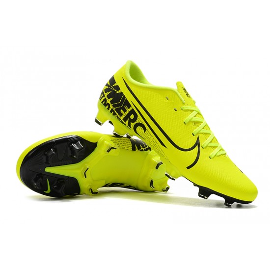 Nike Mercurial Vapor XIII PRO FG Black Yellow Soccer Cleats