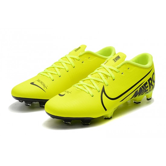 Nike Mercurial Vapor XIII PRO FG Black Yellow Soccer Cleats