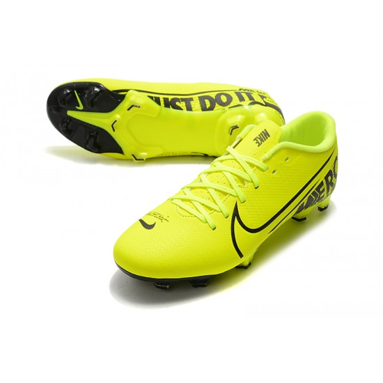 Nike Mercurial Vapor XIII PRO FG Black Yellow Soccer Cleats