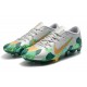 Shop Now Nike Mercurial Vapor XIII PRO FG Silver Green Yellow Soccer Cleats Online