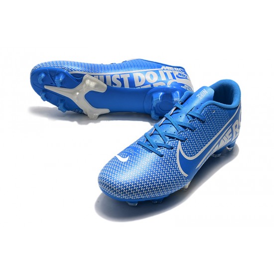 Where To Get Nike Mercurial Vapor XIII PRO FG White Blue Soccer Cleats Shop Online