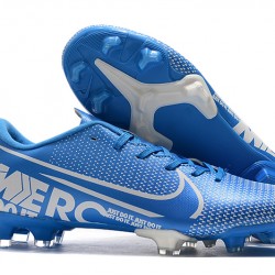 Nike Mercurial Vapor XIII PRO FG White Blue Soccer Cleats