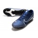 Nike Mercurial Vapor XIII PRO FG White Deep Blue Soccer Cleats