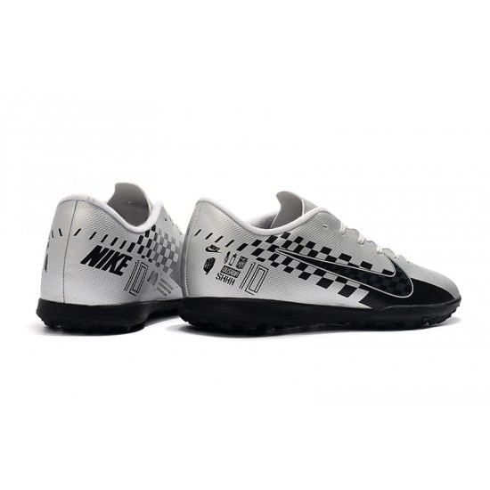 Nike Mercurial Vapor XIII TF Black Silver Soccer Cleats