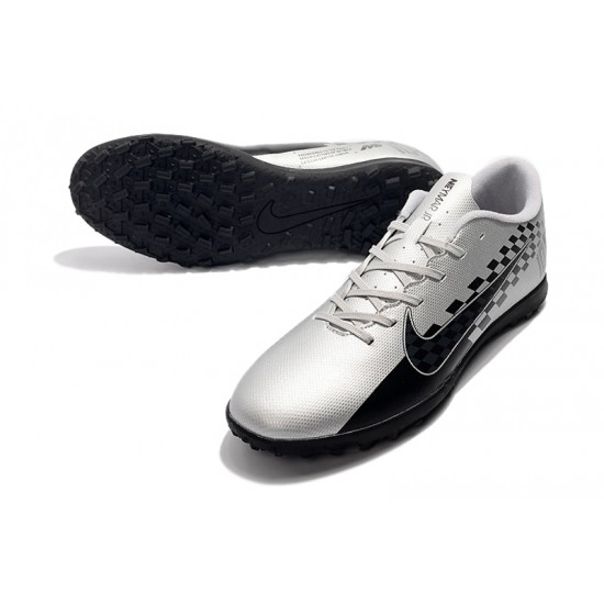 Choose To Buy Nike Mercurial Vapor XIII TF Black Silver Soccer Cleats Online