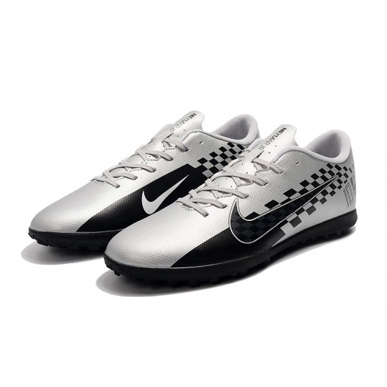 Nike Mercurial Vapor XIII TF Black Silver Soccer Cleats