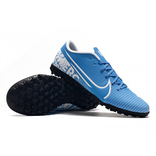 Nike Mercurial Vapor XIII TF White Blue Soccer Cleats