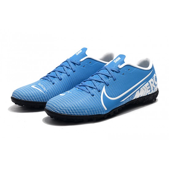 Nike Mercurial Vapor XIII TF White Blue Soccer Cleats