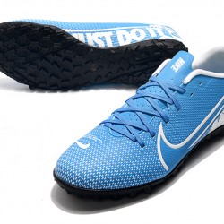 Nike Mercurial Vapor XIII TF White Blue Soccer Cleats