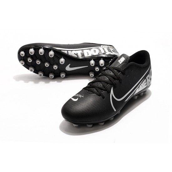 Nike Vapor 13 Academy AG R Black White Soccer Cleats