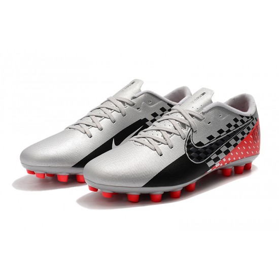 Nike Vapor 13 Academy AG R Grey Black Red Soccer Cleats