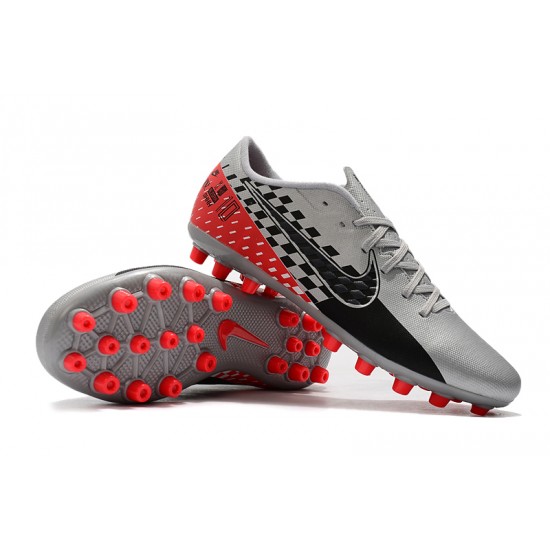 Nike Vapor 13 Academy AG R Grey Black Red Soccer Cleats