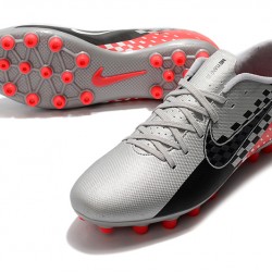 Nike Vapor 13 Academy AG R Grey Black Red Soccer Cleats