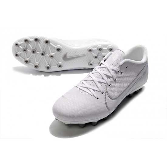 Nike Vapor 13 Academy AG R White Silver Soccer Cleats