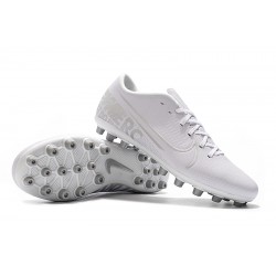 Nike Vapor 13 Academy AG R White Silver Soccer Cleats