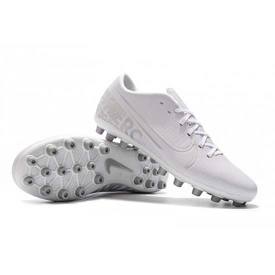 Nike Vapor 13 Academy AG R White Silver Soccer Cleats