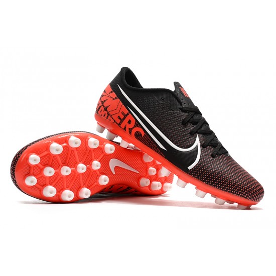 Nike Vapor 13 Academy AG-R Black Orange White Soccer Cleats