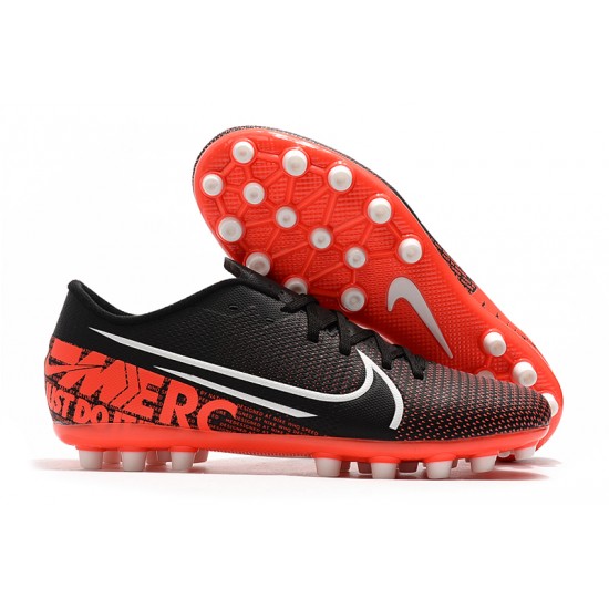 Nike Vapor 13 Academy AG-R Black Orange White Soccer Cleats