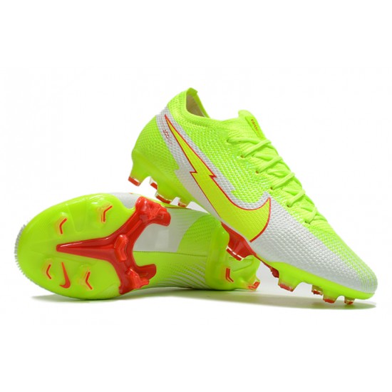 Nike Vapor 13 Elite FG Low Mens Green Red Grey Soccer Cleats