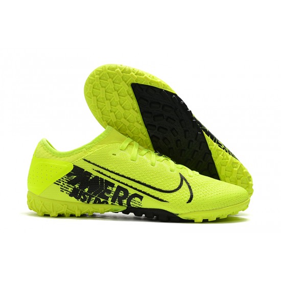 Nike Vapor 13 Pro TF Black Green Yellow Soccer Cleats