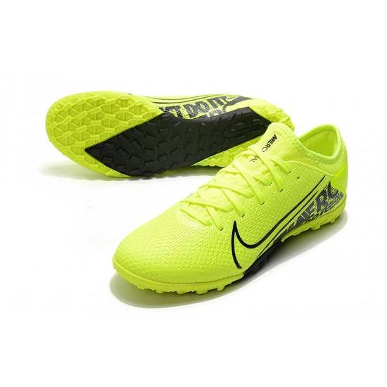 Nike Vapor 13 Pro TF Black Green Yellow Soccer Cleats