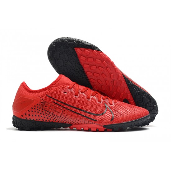 Nike Vapor 13 Pro TF Black Red Soccer Cleats