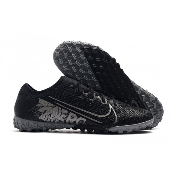 Nike Vapor 13 Pro TF Black Silver Soccer Cleats