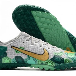 Nike Vapor 13 Pro TF Green Grey Gold Soccer Cleats