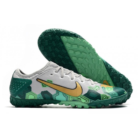 Nike Vapor 13 Pro TF Green Grey Gold Soccer Cleats