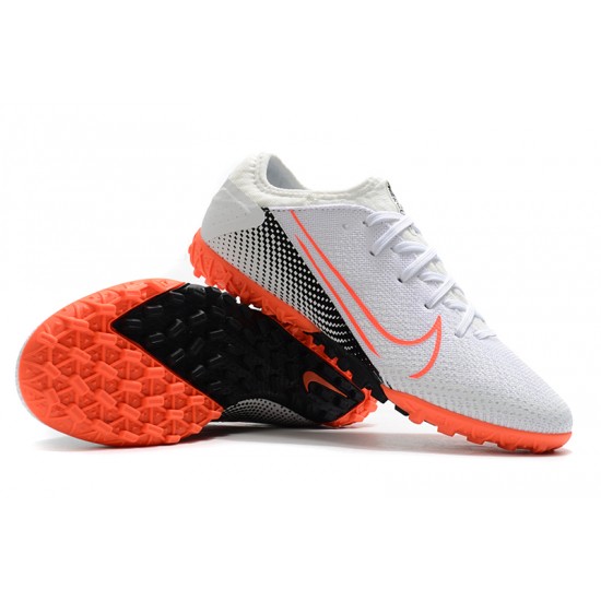 Nike Vapor 13 Pro TF White Black Orange Soccer Cleats