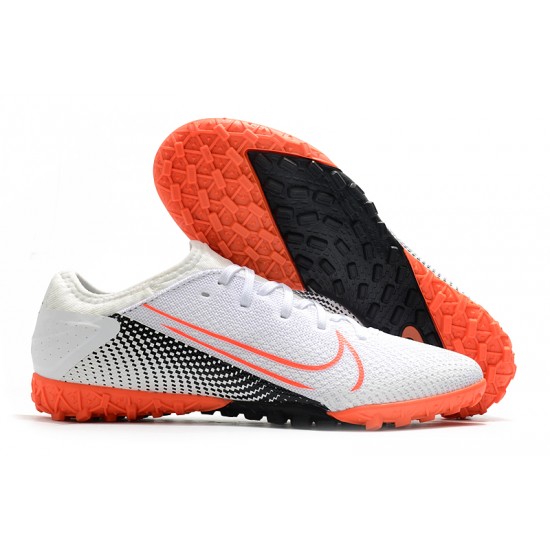 Nike Vapor 13 Pro TF White Black Orange Soccer Cleats