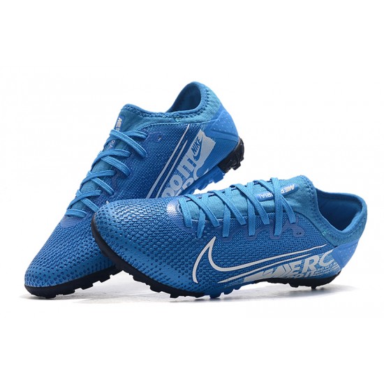 Nike Vapor 13 Pro TF White Blue Black Soccer Cleats