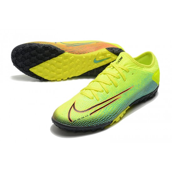 Nike Vapor 13 Pro TF Yellow Green Black Red Soccer Cleats