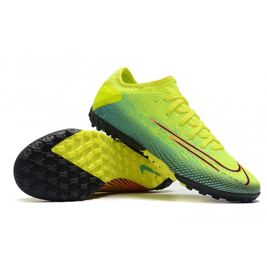 Nike Vapor 13 Pro TF Yellow Green Black Red Soccer Cleats