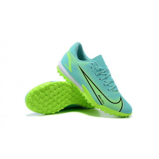 Nike Vapor 14 Academy TF Low Mens Blue Green Whtie Black Soccer Cleats
