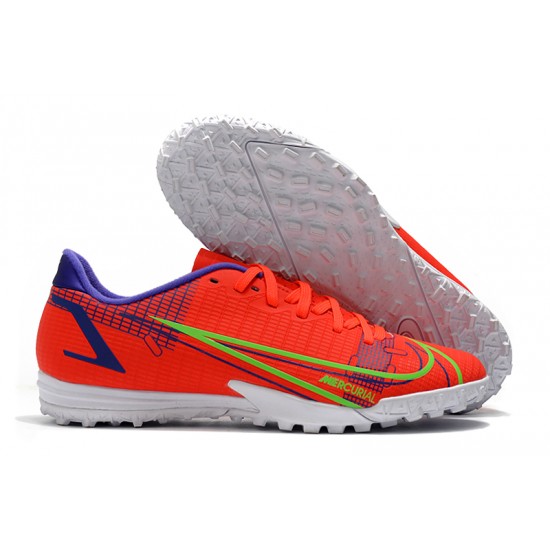 Nike Vapor 14 Academy TF Low Mens Orange Blue Green Soccer Cleats