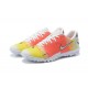Nike Vapor 14 Academy TF Low Mens Orange Yellow White Silver Soccer Cleats