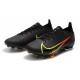 Nike Vapor 14 Elite FG Low Mens Womens Black Yellow Red Soccer Cleats