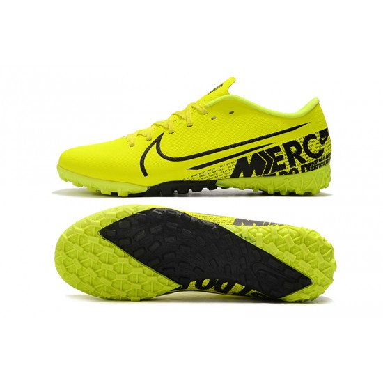 Nike Mercurial Vapor 13 Academy TF Black Yellow Soccer Cleats