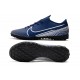 Nike Mercurial Vapor 13 Academy TF White Deep Blue Soccer Cleats